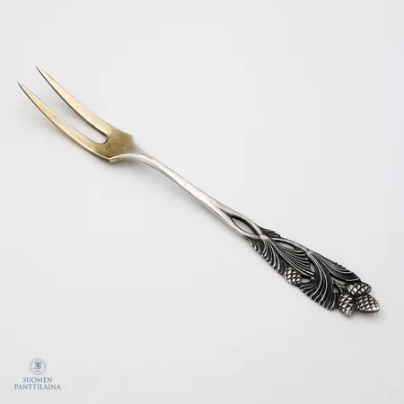 Otinhaarukka, pituus 117mm, kaiverrettu,  Paino: 8,9 g