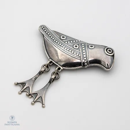 Rintakoru Kalevala Koru, Hattulan lintu, korkeus 60mm, 925, Paino: 9,9 g