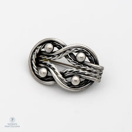 Rintaneula Kalevala Koru, Teljänneito, leveys 31mm, 925, Paino: 7,4 g