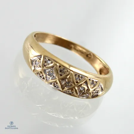 Timanttisormus 13xn.0.005ct, koko 17, 585,  Paino: 2,6 g