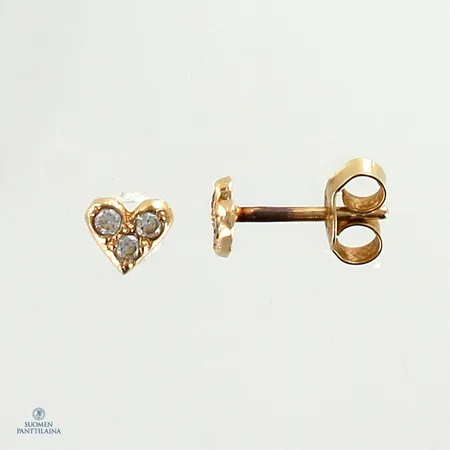 Kivikorvakorut, korkeus 4,5mm, 585br,  Paino: 0,6 g