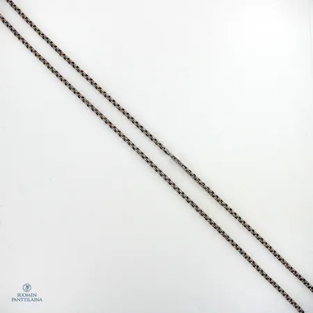 Papukaulaketju, pituus 81cm, leveys 4mm, 925,  Paino: 29,7 g