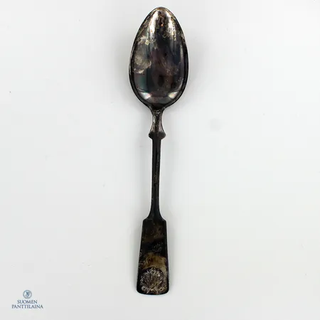 Jälkiruokalusikka, Musla, kaiverrettu, pituus 165mm, 813,  Paino: 24,7 g
