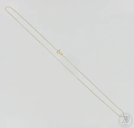 Panssarikaulaketju, pituus 50cm, leveys 1mm, 585,  Paino: 1,3 g