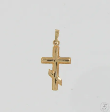 Risti-riipus, korkeus 25mm, leveys 13mm, 585,  Paino: 0,8 g