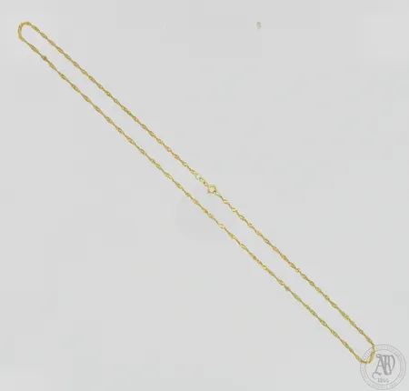 Singapore-kaulaketju, pituus 50cm, leveys 2mm, 585,  Paino: 3,1 g