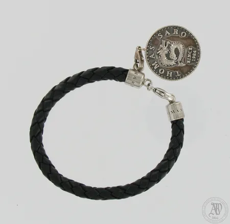 Rannekoru, Rebel at Heart, Thomas Sabo, pituus 190mm, leveys 6mm, Ø 25mm, 925br / nahka,  Paino: 16 g
