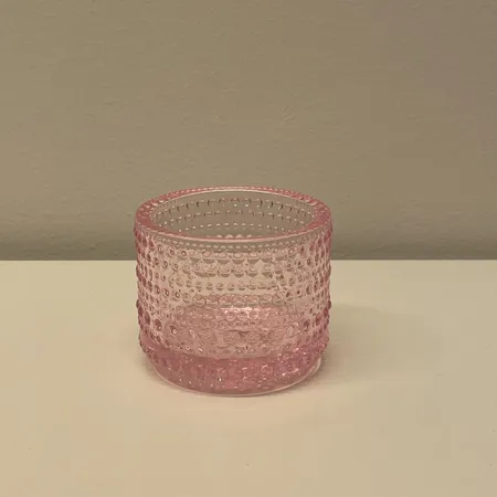 Tuikkulyhty Iittala, Kastehelmi, korkeus 64mm, vaalea pinkki