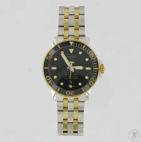 Teräsrannekello Tissot 1853 Seastar Powermatic 80, automaattinen, taulun Ø 43mm, rannekkeen pituus 190mm,