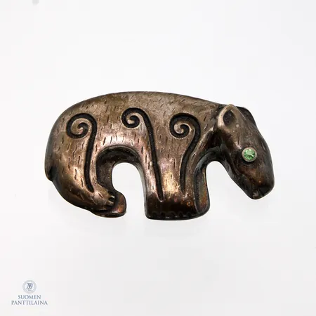 Kivirintaneula, Kalevala Koru, Kalevan karhu, leveys 52mm, 925br,  Paino: 15,5 g