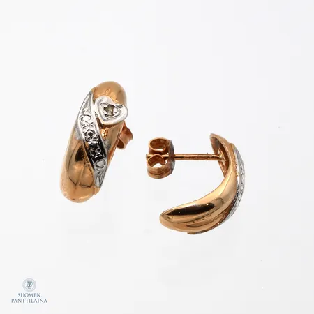 Kivikorvakorut, korkeus 15mm, 585br,  Paino: 1,9 g