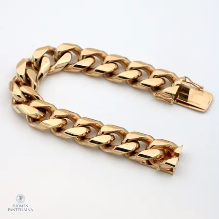 Panssariranneketju, pituus 235mm, leveys n.19mm, 585,  Paino: 279,7 g