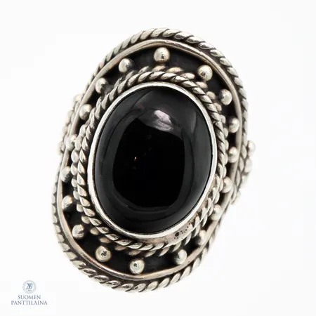 Kivisormus, koko 17¼, 925br,  Paino: 10,9 g