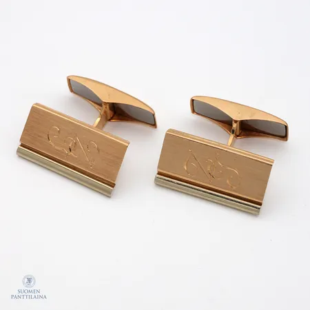 Kalvosinnapit, kaiverrettu, leveys 19mm, 585,  Paino: 4,1 g