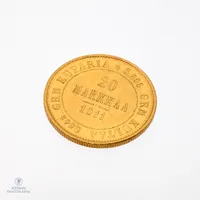 Kultaraha, 20 markkaa, vuodelta 1911, 900, Paino: 6,4 g