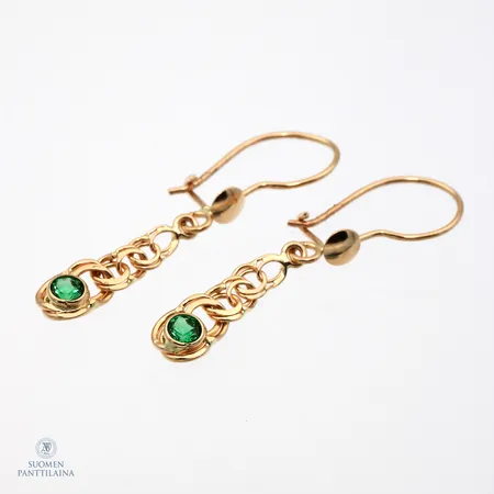 Kivikorvakorut, korkeus 34mm, 585br,  Paino: 1,2 g