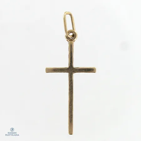 Risti-riipus, korkeus 27mm, 585,  Paino: 0,8 g