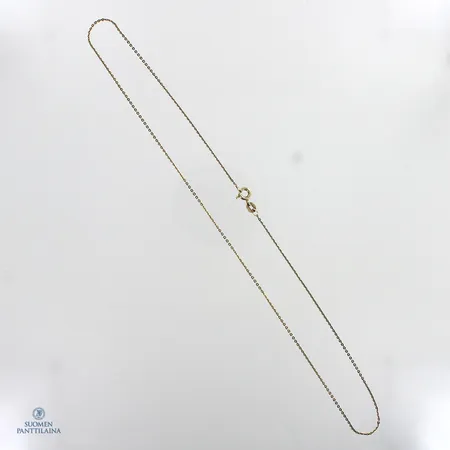 Ankkuri-kaulaketju, käytön jäkiä, pituus 43cm, 585,  Paino: 1,8 g