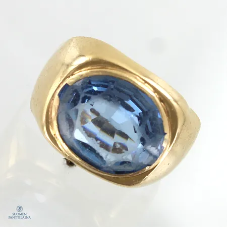Viallinen kivisormus, koko 17, 585br,  Paino: 2,9 g