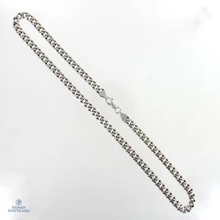 Panssarikaulaketju, pituus 47cm, leveys 6.4mm, 925,  Paino: 39,3 g