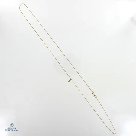 Panssarikaulaketju ja viallinen riipus, ketjun pituus 48cm, 585,  Paino: 1,1 g