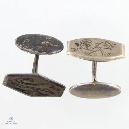 Kalvosinnapit, kaiverrettu, mitat 20x13mm, 813h,  Paino: 11,2 g