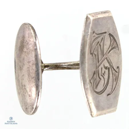 Kaiverrettu kalvosinnappi, mitat 20x13mm, 813h,  Paino: 5,7 g