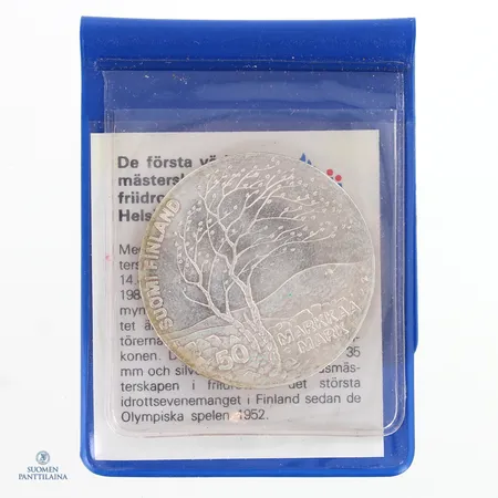 Juhlaraha, Yleisurheilun MM 1983, nimellisarvo 50mk, 500,   Paino: 22,1 g