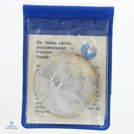 Juhlaraha, Yleisurheilun MM 1983, nimellisarvo 50mk, 500,   Paino: 21,9 g