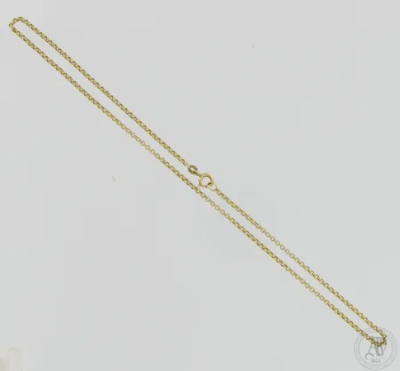 Papukaulaketju, pituus 38,5cm, leveys 1,9mm, 585,  Paino: 4,9 g