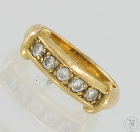 Timanttisormus 5xn.0.08ct, koko 16¾, 750,  Paino: 6,9 g