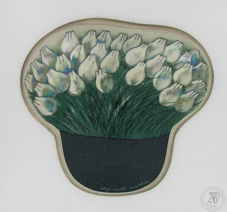 Seinälautanen, Arabia, design Heljä Liukko-Sundström, Tulppaani, korkeus 28cm, 