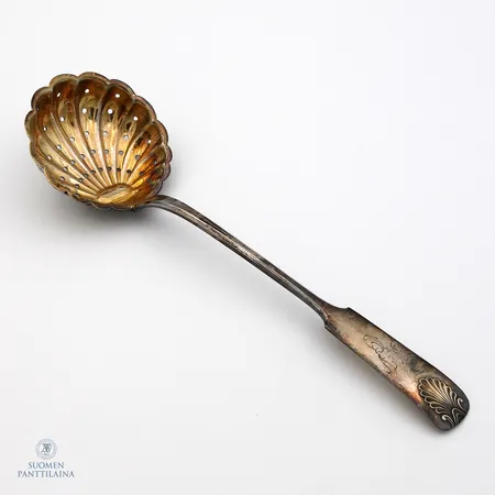 Sirotinlusikka, Musla, pituus 195mm, kaiverrettu, 813, Paino: 47,7 g