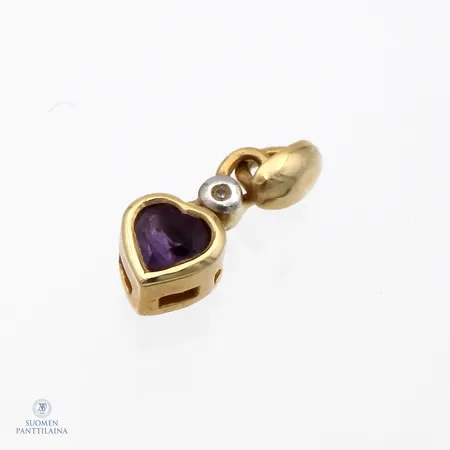 Kiviriipus timantilla 1xn.0.005ct, korkeus 14mm, 585br,  Paino: 0,7 g