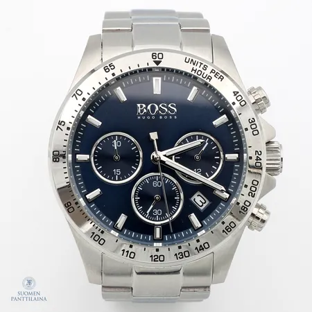 Teräsrannekello Hugo Boss, ref.HB 375.1.14.3370, taulun Ø 42mm, quartz, hihnan pituus 175mm, kaksi jatkopalaa, 