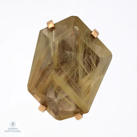 Kivisormus, design Olavi Nupponen, Kaunis Koru, kivessä kulumia, koko 16¾, vuodelta 1965, 585br,  Paino: 16,7 g