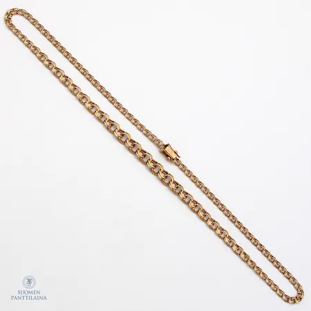 Kalvosinnapit, leveys 14mm, kaiverrettu, 585br,  Paino: 7,6 g