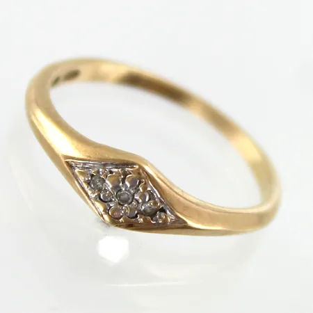 Timanttisormus 3xn.0.01ct, koko 15½, 585,  Paino: 1,3 g