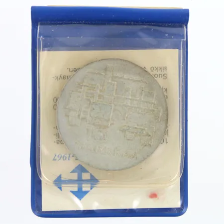 Hopeinen juhlaraha, Suomi 1917-1967, 10 mk, 900,   Paino: 24 g