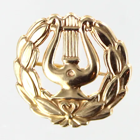 Lyyra-rintakoru, korkeus 16mm, 585,  Paino: 0,3 g