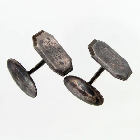 Kalvosinnapit, kaiverrettu, mitat 20x14mm, 813,  Paino: 12,9 g