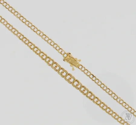 Bismarck-kaulaketju, pituus 42cm, leveys 3-5mm, pieniä käytön jälkiä, 750, Paino: 6,1 g