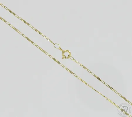 Figaro-kaulaketju, pituus 43cm, leveys 1mm, 585, Paino: 1,6 g