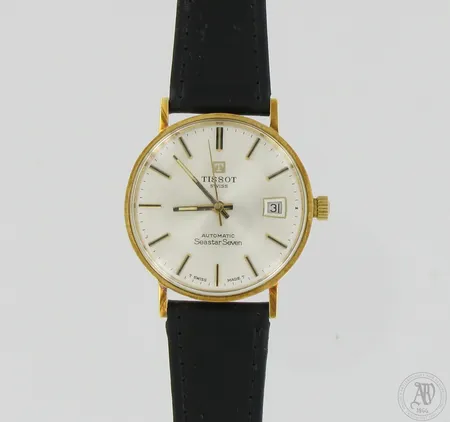Kultarannekello Tissot Seastar Seven, taulun Ø 33mm, automaattinen, pituus 170-210mm, 750br, laatikko.