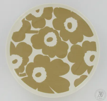 Lautanen Marimekko, Unikko, Ø 25cm, beige.