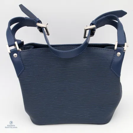 Käsilaukku Louis Vuitton Mandara PM Epi Leather Myrtille Blue, pieniä naarmuja, date code TH0095, mitat 23x18x11cm, mukana dustbag 