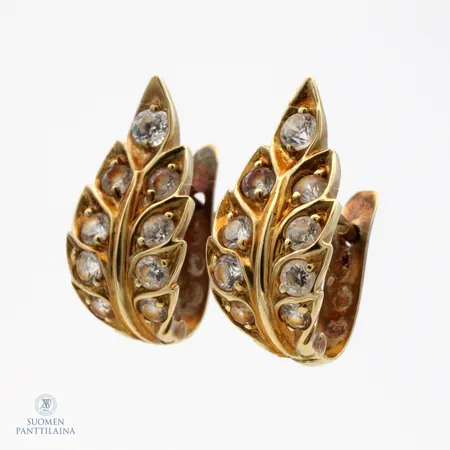 Kivikorvakorut, korkeus 17mm, 585br,  Paino: 3,2 g