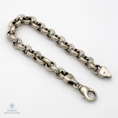 Papuranneketju, pituus 195mm, leveys 8,3mm, 925,  Paino: 20,8 g