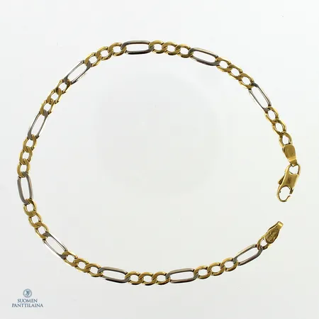Figaro-ranneketju, pituus 220mm ja leveys 4mm, 750,  Paino: 5,8 g