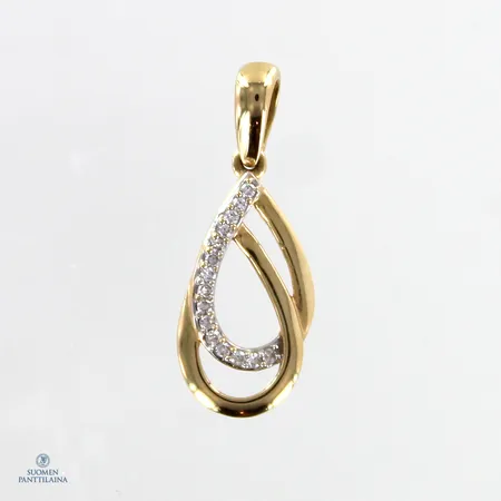 Timanttiriipus 15xn.0.005ct, korkeus 22mm, 585,  Paino: 0,9 g